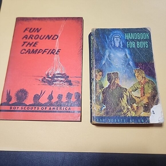 Handbook for Boys(1948) & Fun Around The Campfire(1952) Boy Scouts 2 Book Lot - Picture 1 of 16